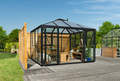 Växthus Fortuna 10200 Svart Glas/Poly 10,2 m² Vitavia